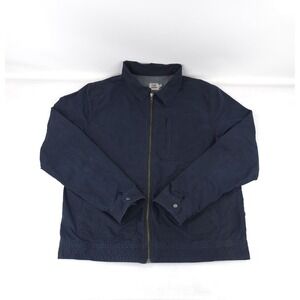 Flint & Tinder Waxed Flight Jacket Full Zip Durable Mens Large Navy Made in USA